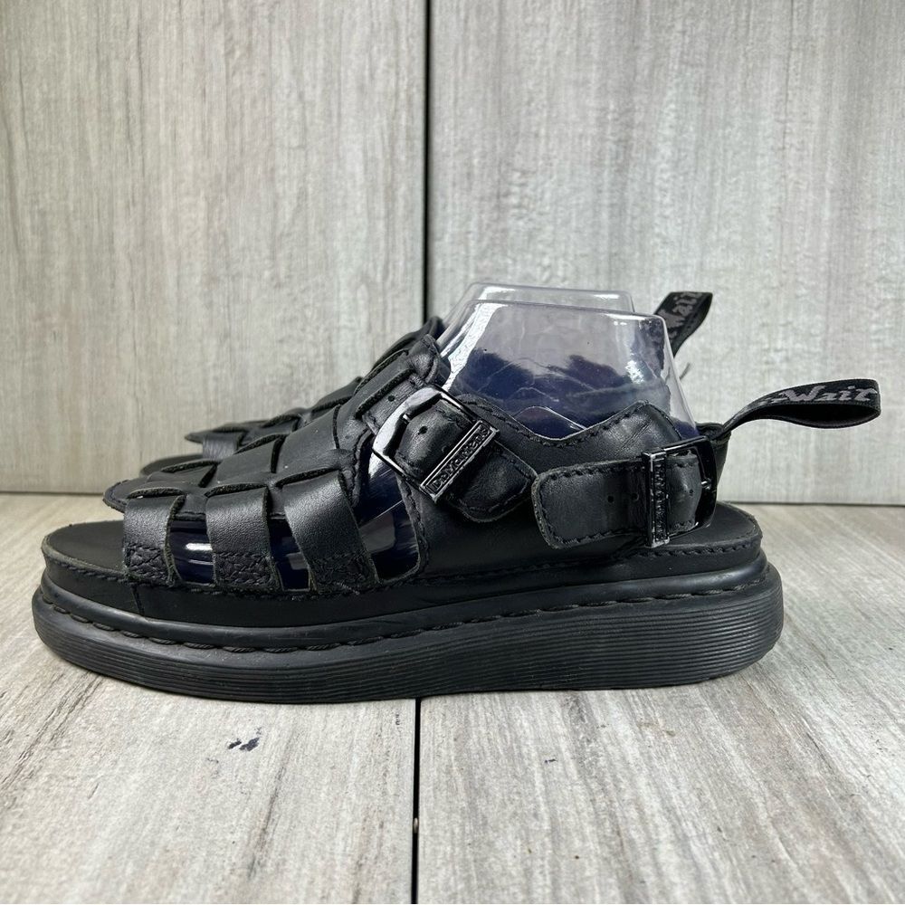 Dr. Martens Black Leather Fisherman Sandals
